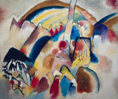 Landscape with Red Spots II by Wassily Kandinsky